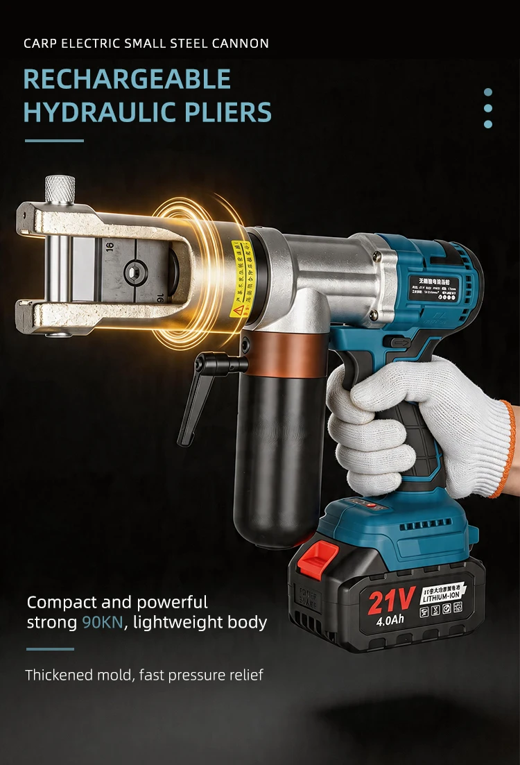 MZS-240 Hydraulic Cable Crimping Tool - Battery Powered 10-240mm