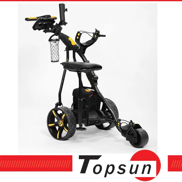 Power Line Trolley Motor Caddy Golf Trolley With Seat Electric Golf Trolley