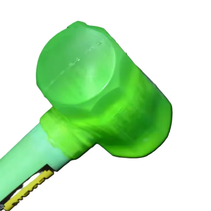 Хит продаж ударопрочный резиновый молоток с пластиковой ручкой высококачественный зеленый квадратный