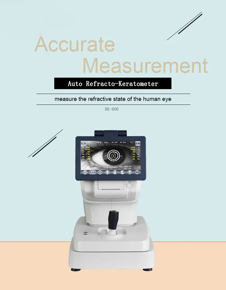 RK-600 Eye Exam Auto Refractor Digital Autorefractometer Optical Auto Refractometer with Keratometer