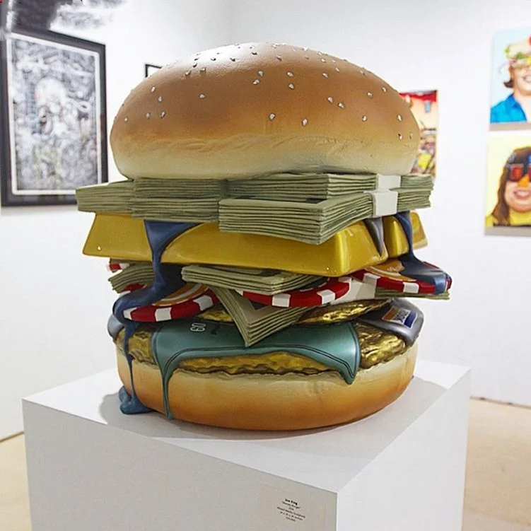 Fiberglass Hamburger Statue Perfect for Restaurant Decor