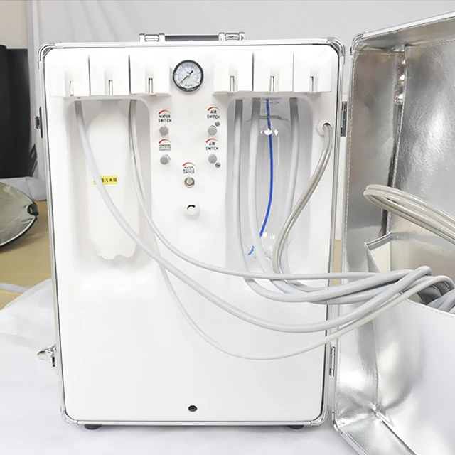 Портативный стоматологический блок с системой всасывания мобильного воздушного бака 8 л