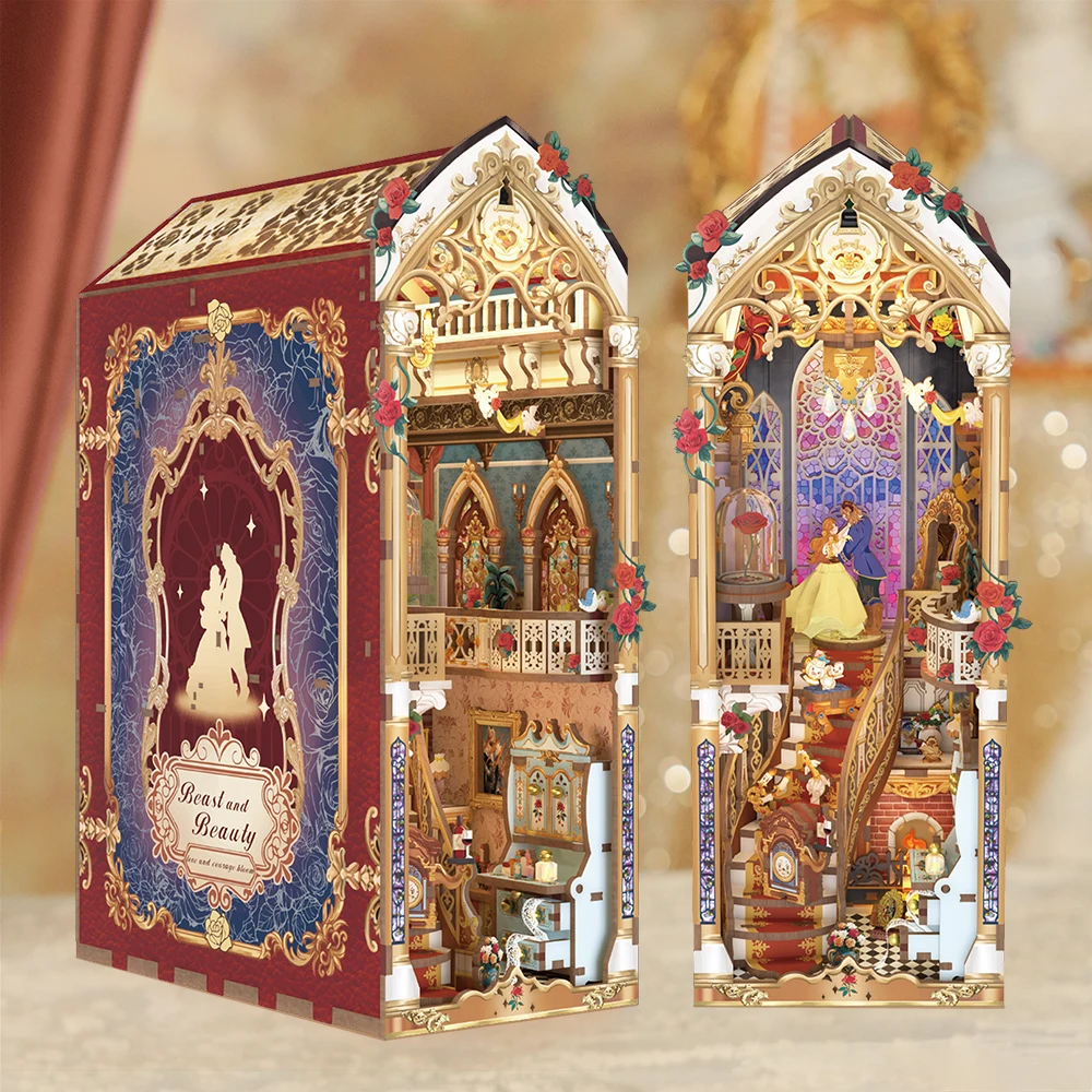 Kit DIY Book Nook Sherlock Holmes – Puzzle 3D In Legno Con Luci LED Per Decorare La Libreria