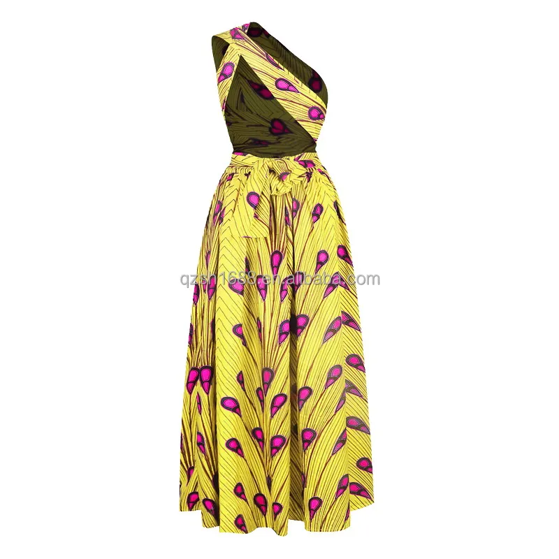 Wholesale African Women Fashion Print Sexy Diy Wear Dresses Womens Split Strap Maxi Dress Buy 