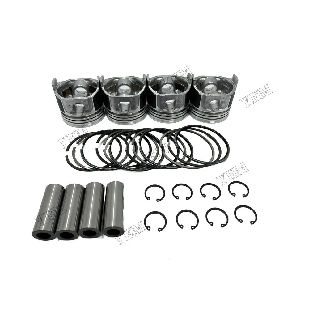 New Piston Kit & Rings STD for Kubota V1305 Engine 4 Cylinders 76mm