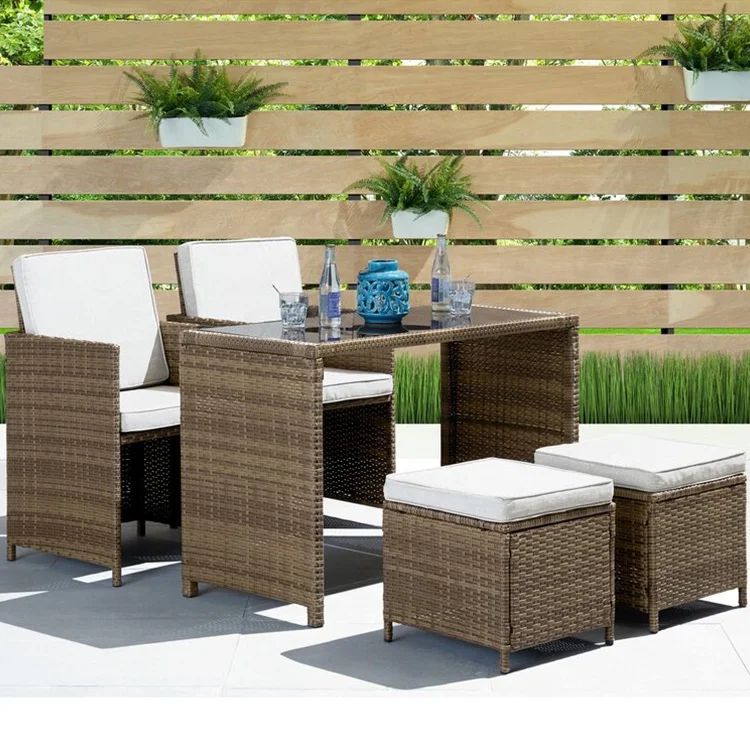 5 piece cube patio set