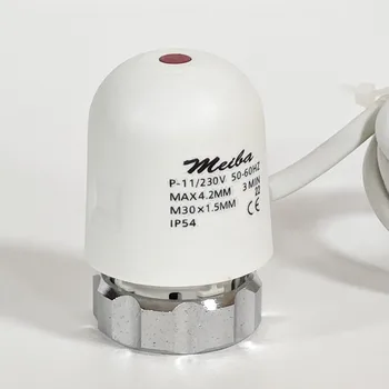 Modern 230V/24V Electric Thermal Actuator Manifold Floor Heating System 2-Wire Normally Closed Thermostat Wax Calefaccion Suelo