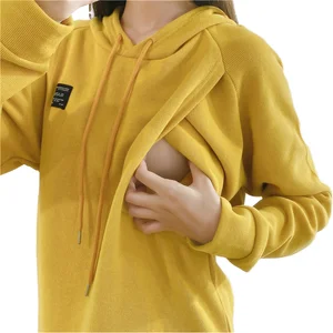 Wholesale Hooded Maternity Hoodie Breastfeeding Care Tops