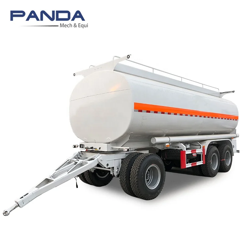 PANDA 25000liters towing dolly tanker petrol drawbar fuel tank semi truck trailer for sale