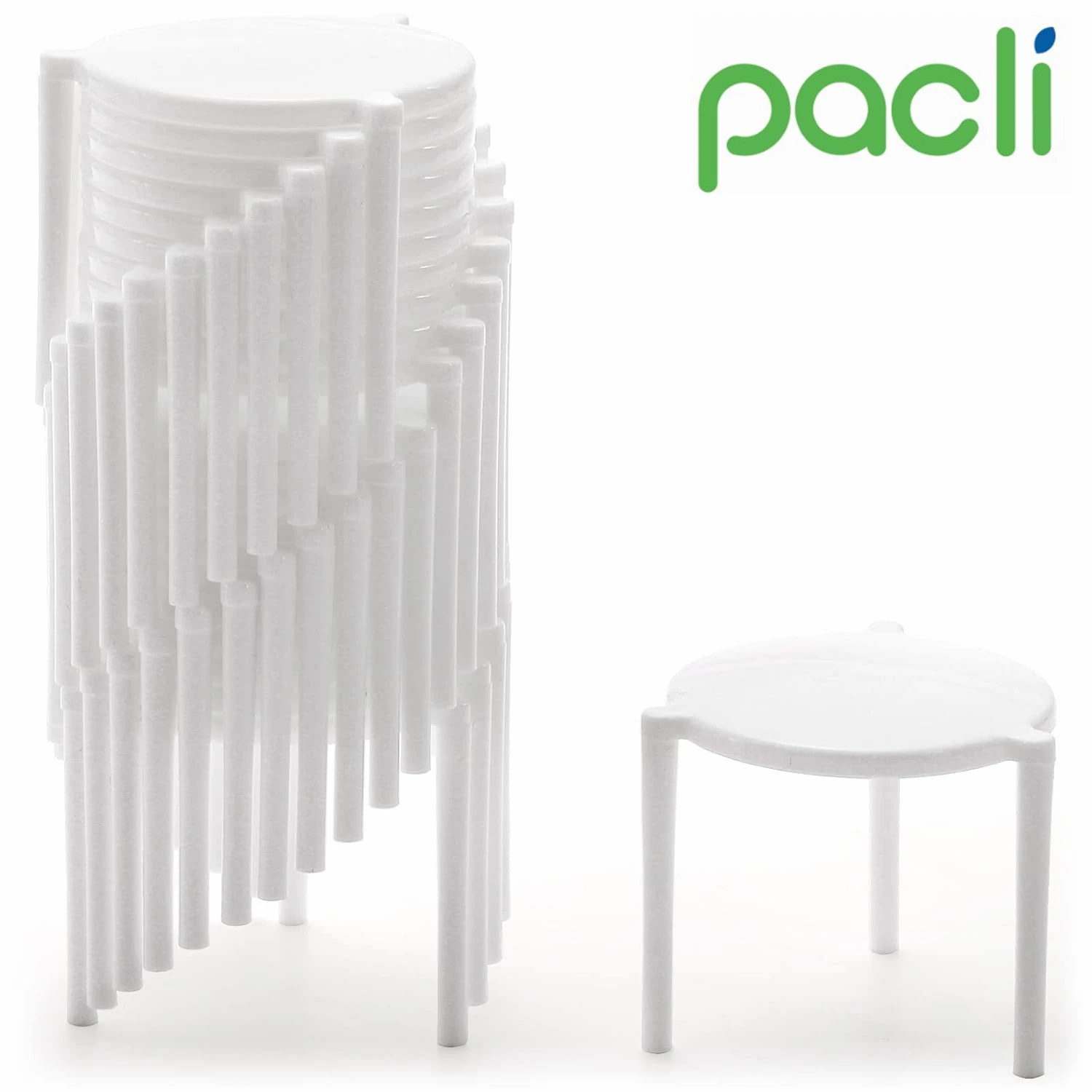 Pizza Box Stack Pizza Saver Stand White Plastic Tripod Stack for Restaurant Container, Catering Boxes and Food Take Out Service