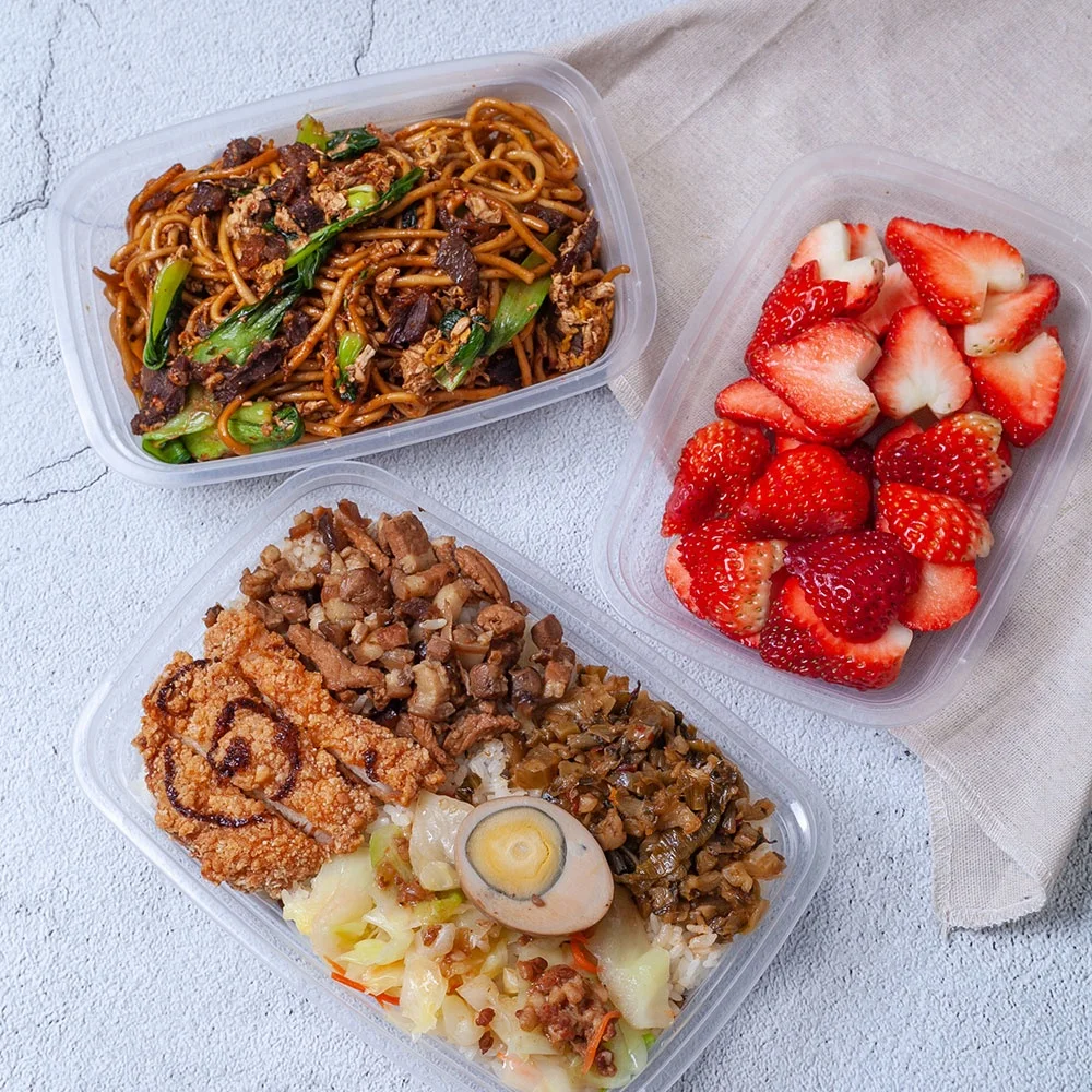 American Style Shape Rectangular PP Fast Food Container Disposable Plastic Take Away Bento Box Meal Container with Lid