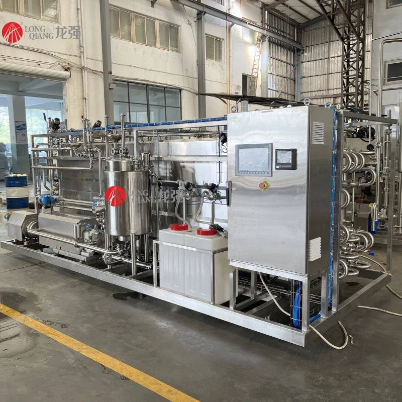 1T 2T 3T 5T UHT Tubular Sterilizer with Vacuum Degasser for Dairy Beverage Milk Yogurt Fruit Juice Ice Tea Automatic Pasteurizer
