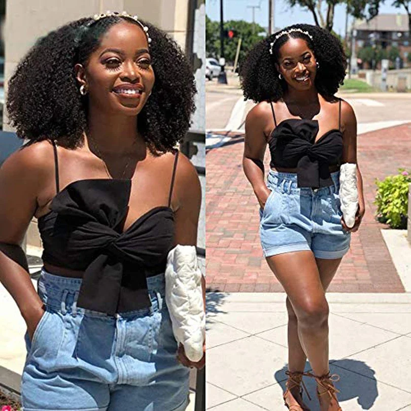 Long Afro Kinky Curly Human Hair Bulk For Braiding Brazilian Hair Weaving_voghion.com