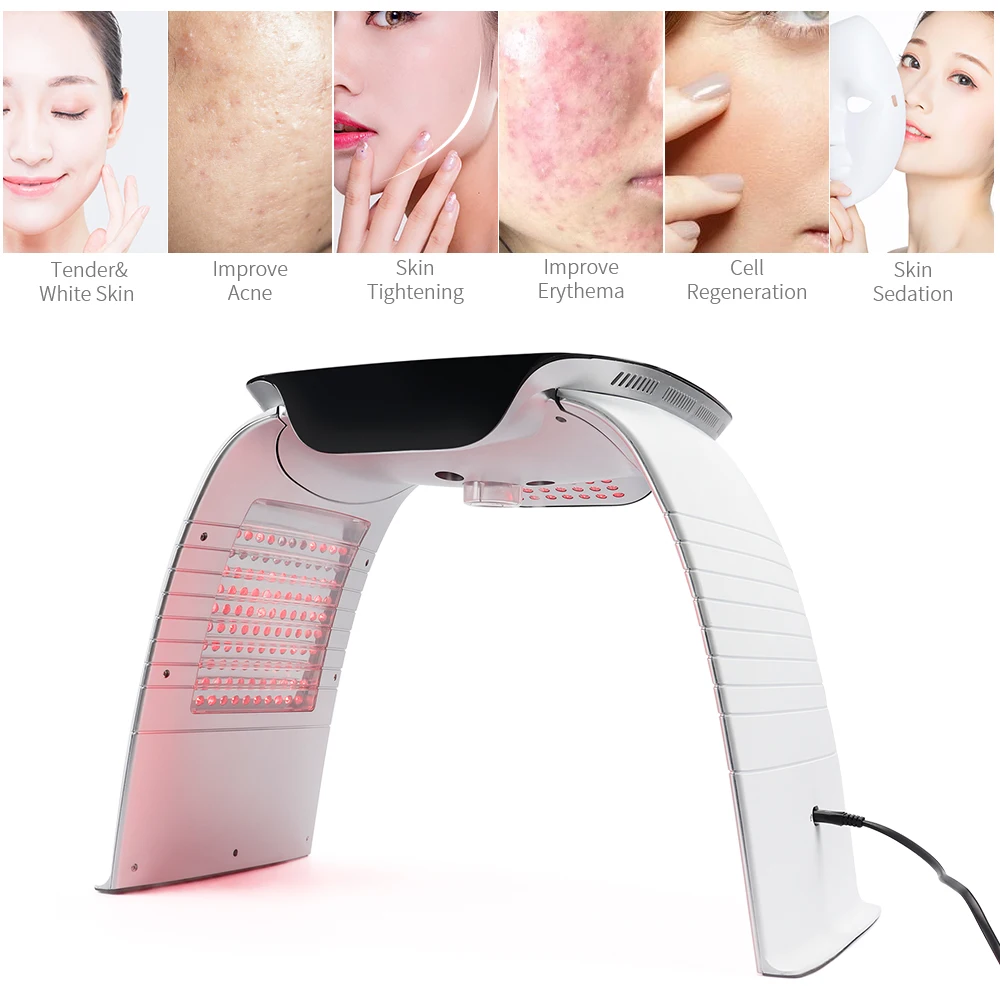 Pdt 8-color Led Face Light Therapy Machine Red Led Instrument For Nose ...