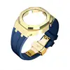 Gold case-blue band