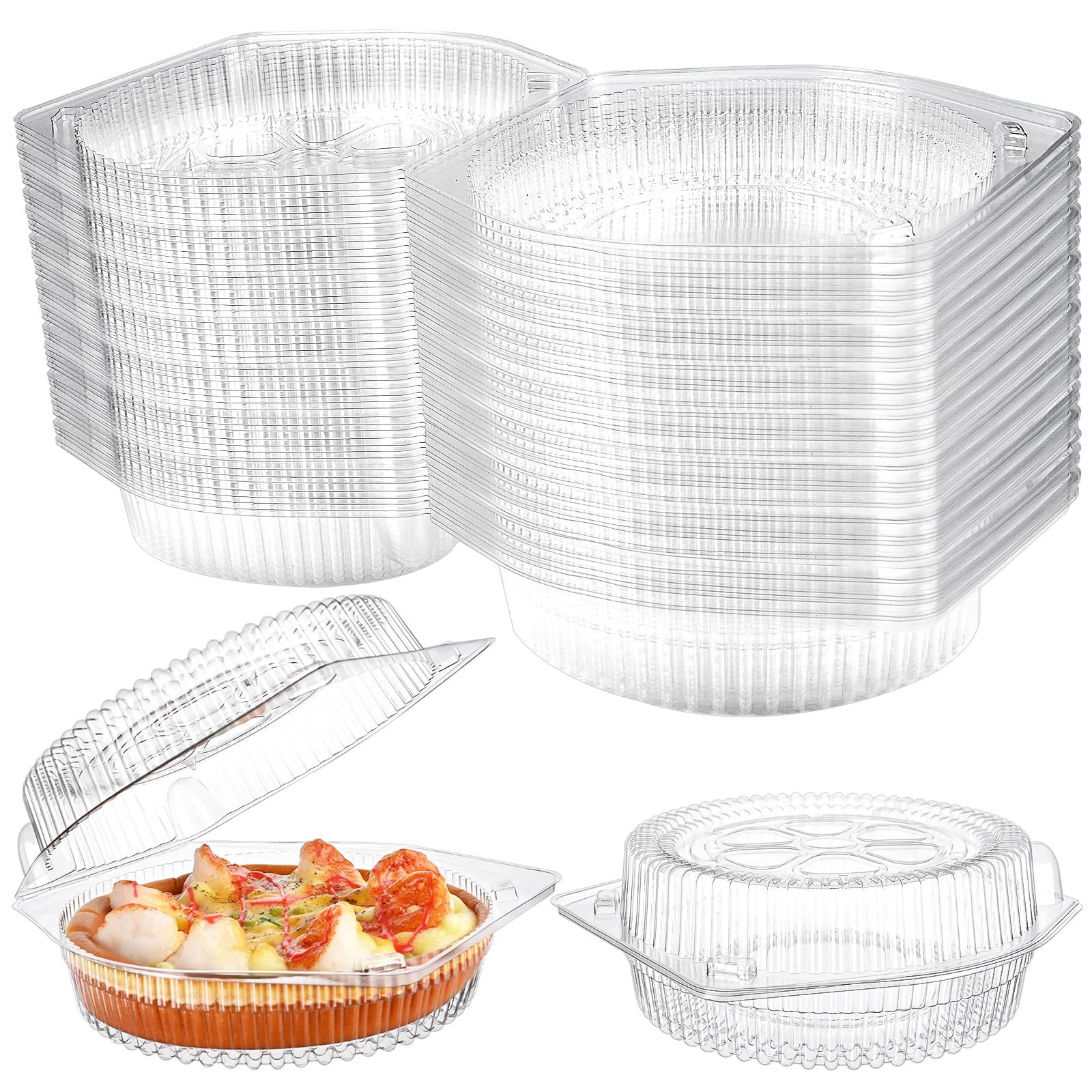 8 Zoll Runde Kuchenbox Einweg-tortenträger Transparente Plastik-dessertbehälter Mit Klappdeckel