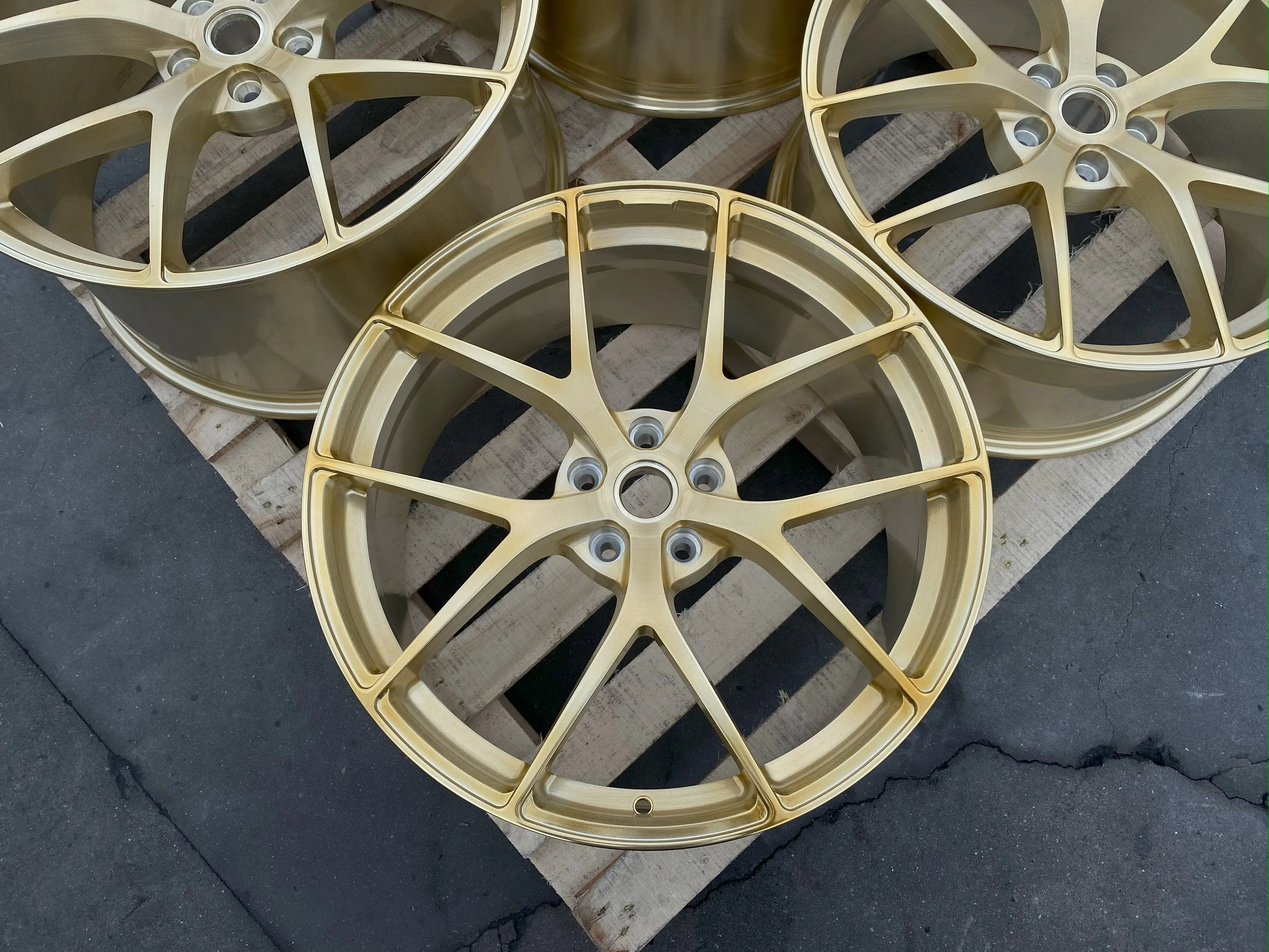 GVICHN brushed gold finished custom forged wheels 16 - 26 inch aluminum alloy rims 5x112 5x114.3 5x120 wheel hub