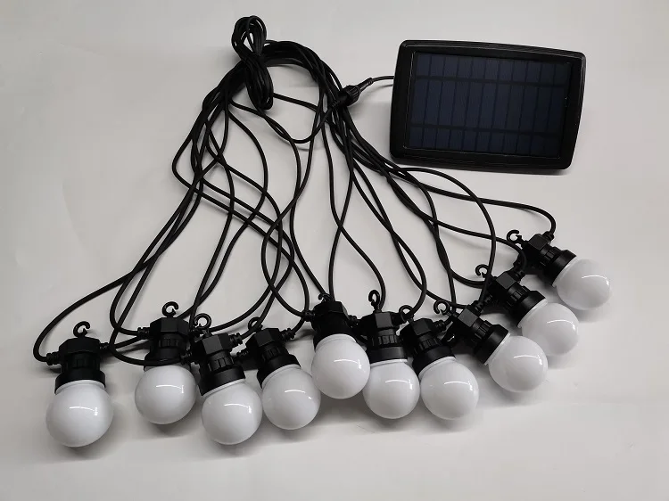 High Quality Patio Light Solar Led G50 String Lights Outdoor Waterproof Led Festoon Garden String 5m&10m