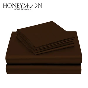 Wholesale Home Textile Bed Sheets Luxury Bedding Set Satin Flat Bedsheet for Bedroom