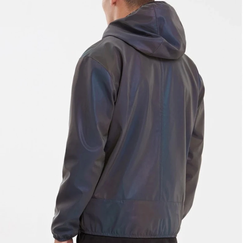 Latest Fabric Design Full Zip Reflective Windbreaker Jacket for Men