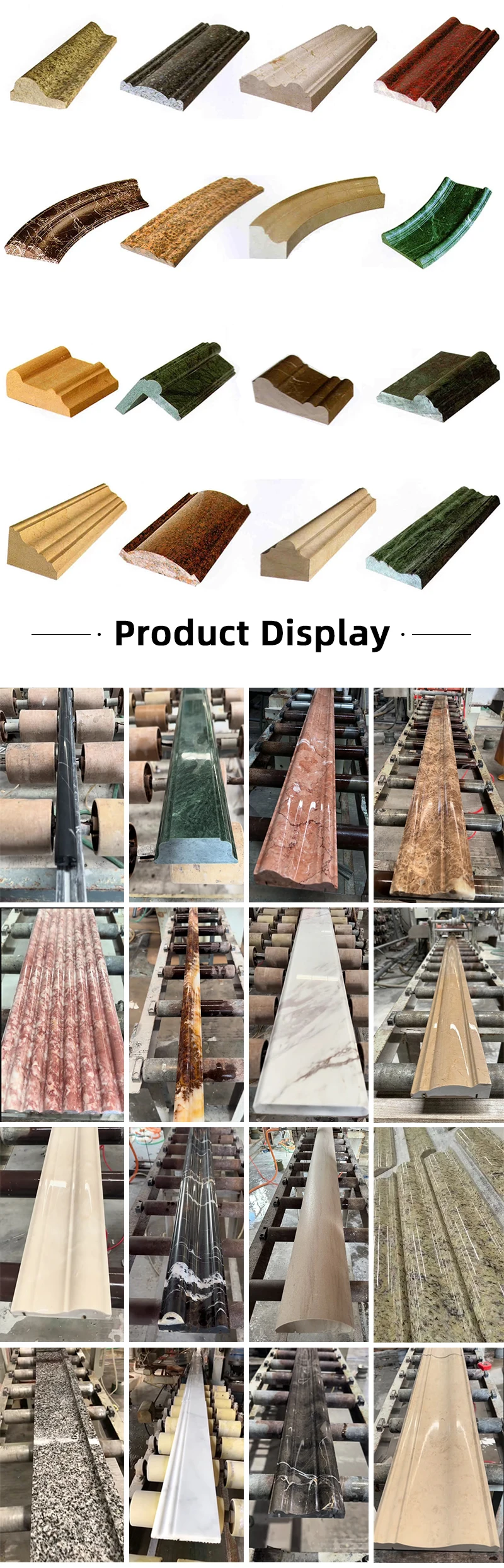 product modern natural green marble skirting boards for indoor villa irregular polishing window frame lines oem wholesale price-9