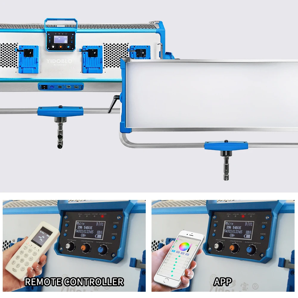 Factory selling! High CRI 500W New led rgb soft panel video production light studio photography camera lighting equipment stand