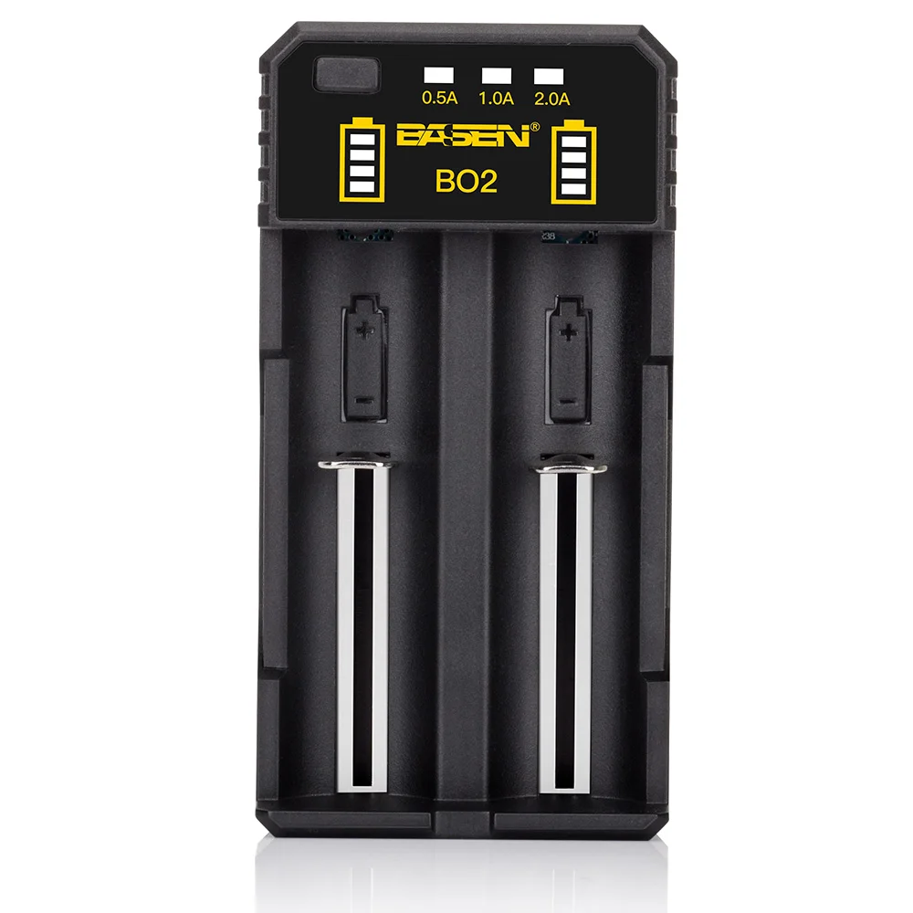 BASEN BO2 dual slots automatic 18650 lithium battery charger 5v