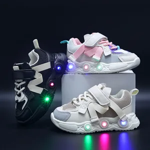 1-6 Year Old Luminous Sports Children Sneakers Girls Boys Kids School Shoes Casual Mesh Kids Sneakers Light Shoes for Kids Led