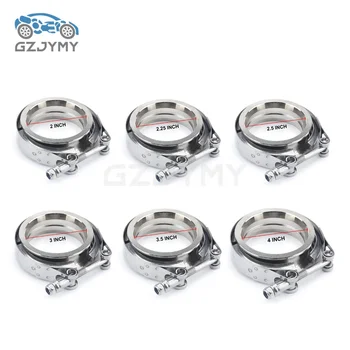 0300210 Overseas Spot Auto Parts Stainless Steel Throat 304 Flange Clamp V-type Clamp Pipe Hoop Car Modified Exhaust Pipe