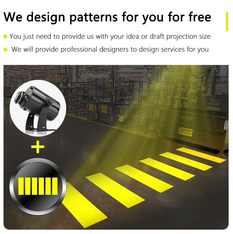 Sidewalk High Power 200w Zebra Crossing Logo Custom Projection Gobo Light Outdoor logo Projector Light