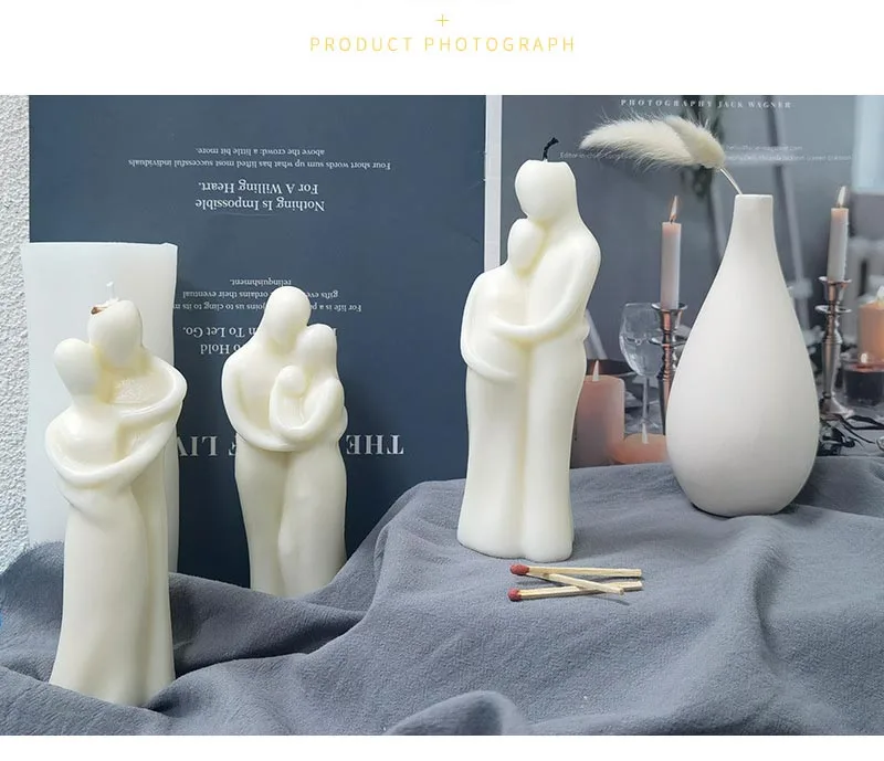 3d Handmade Diy Candle Mold Silicone Material Body Shape Candle Molds