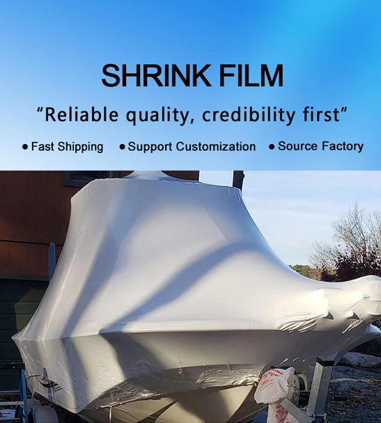 Various Specifications Shrink Wrap Plastic Film Polyethylene Heat