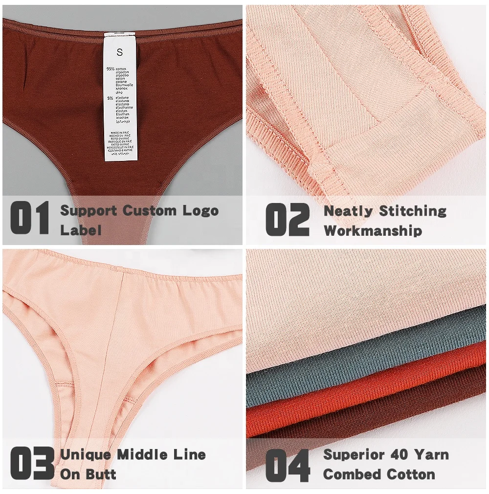 wholesale ladies plain cotton underwear sexy