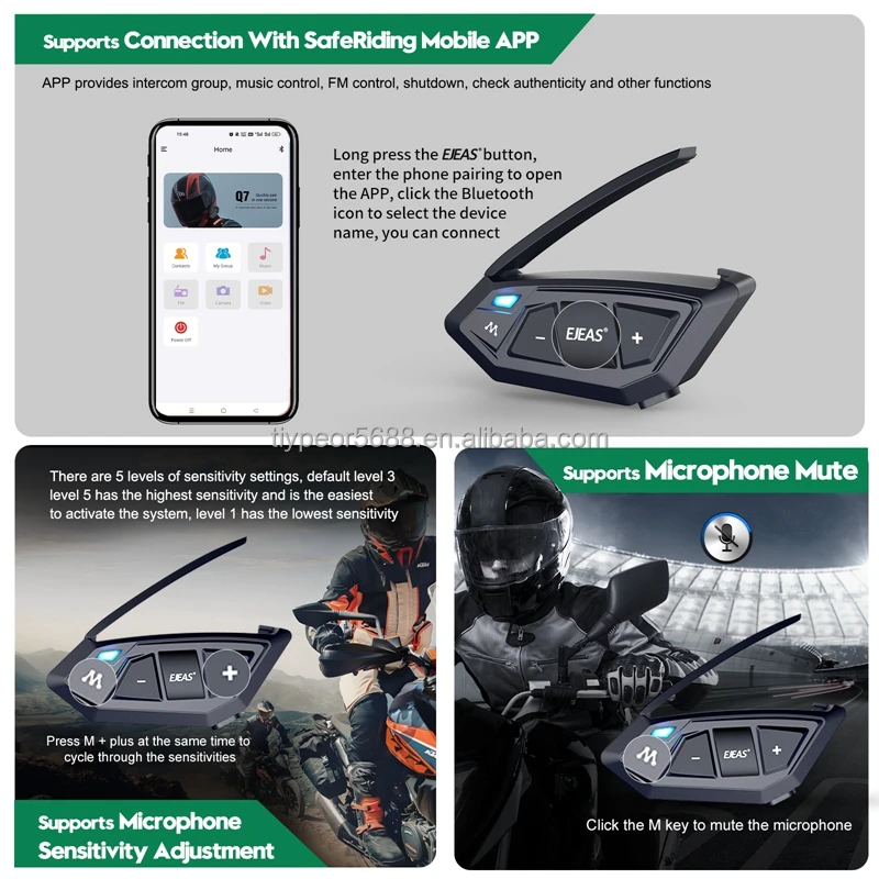 product tiypeor ejeas bluetooth 51 bluetooth motorcycle helmet mesh intercom helmet casco intercom technology mesh-11