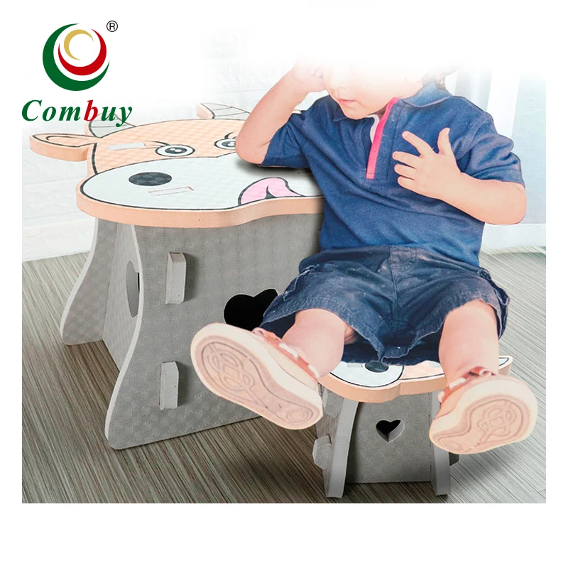 Cow Kids Set Assemble Puzzle Foam Table and Eva Chair