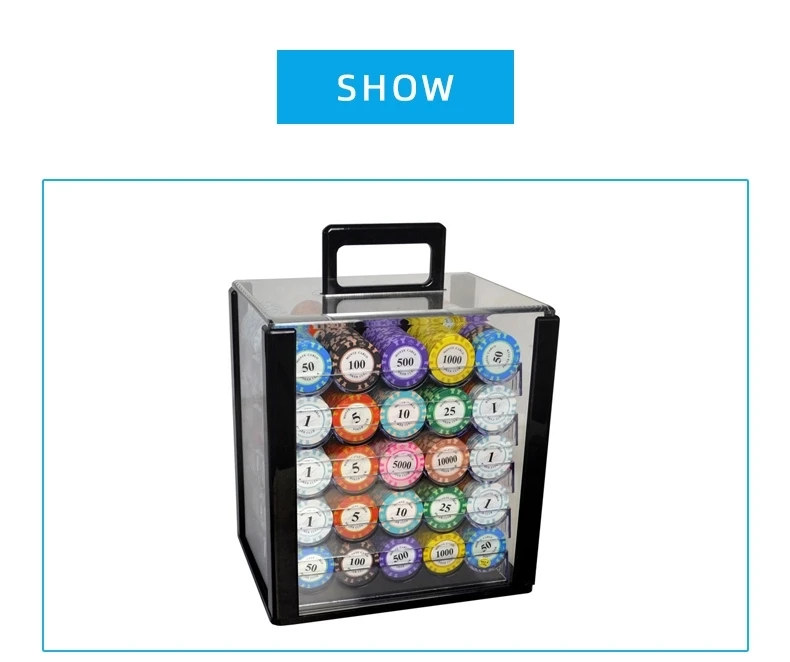 1000 Стандартные заводские дешевые покерные чипы Жетоны для казино 14 г АБС-пластик встроенный металл набор покерных чипов Техасского