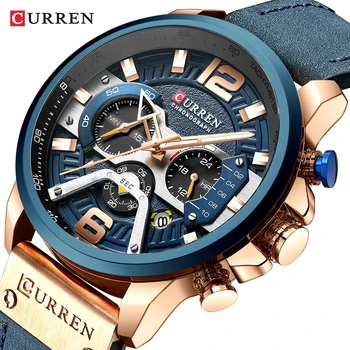 CURREN watches men Hot Sales 8329 Waterproof Chronograph Man wrist watch Luxury sport Luminous bracelet Men Watch relojes hombre