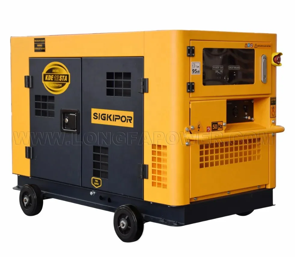 KIPOR KDE Diesel Generator Set for Sale Portable Sound Proof 9 10 12 Kva 10kva 10kw Silent Power Electric Diesel Generator