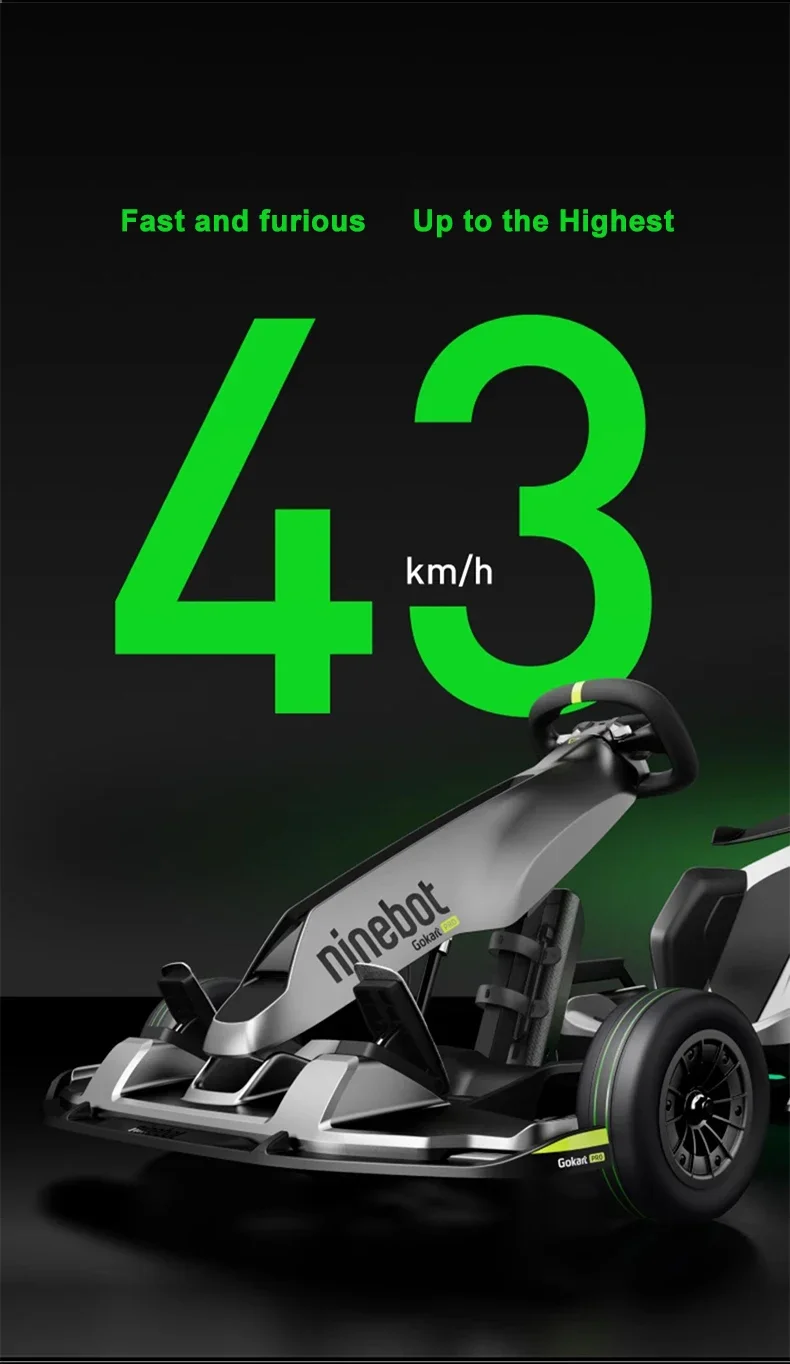 2024 Segway Ninebot Original Go Kart Pro Gokarts 432wh Battery Top Speed 43kmh Wholesale 