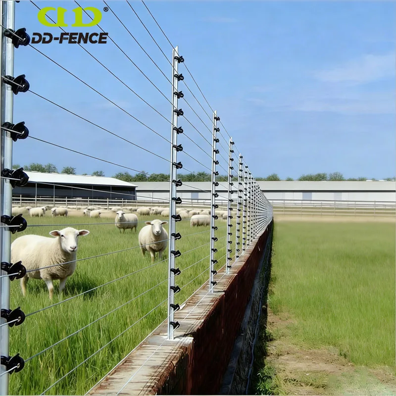 Perimeter Security Farm Fencing Electric Fence Alarm System Wire Posts Energizer Accessories Solar Electric Fence for Livestock