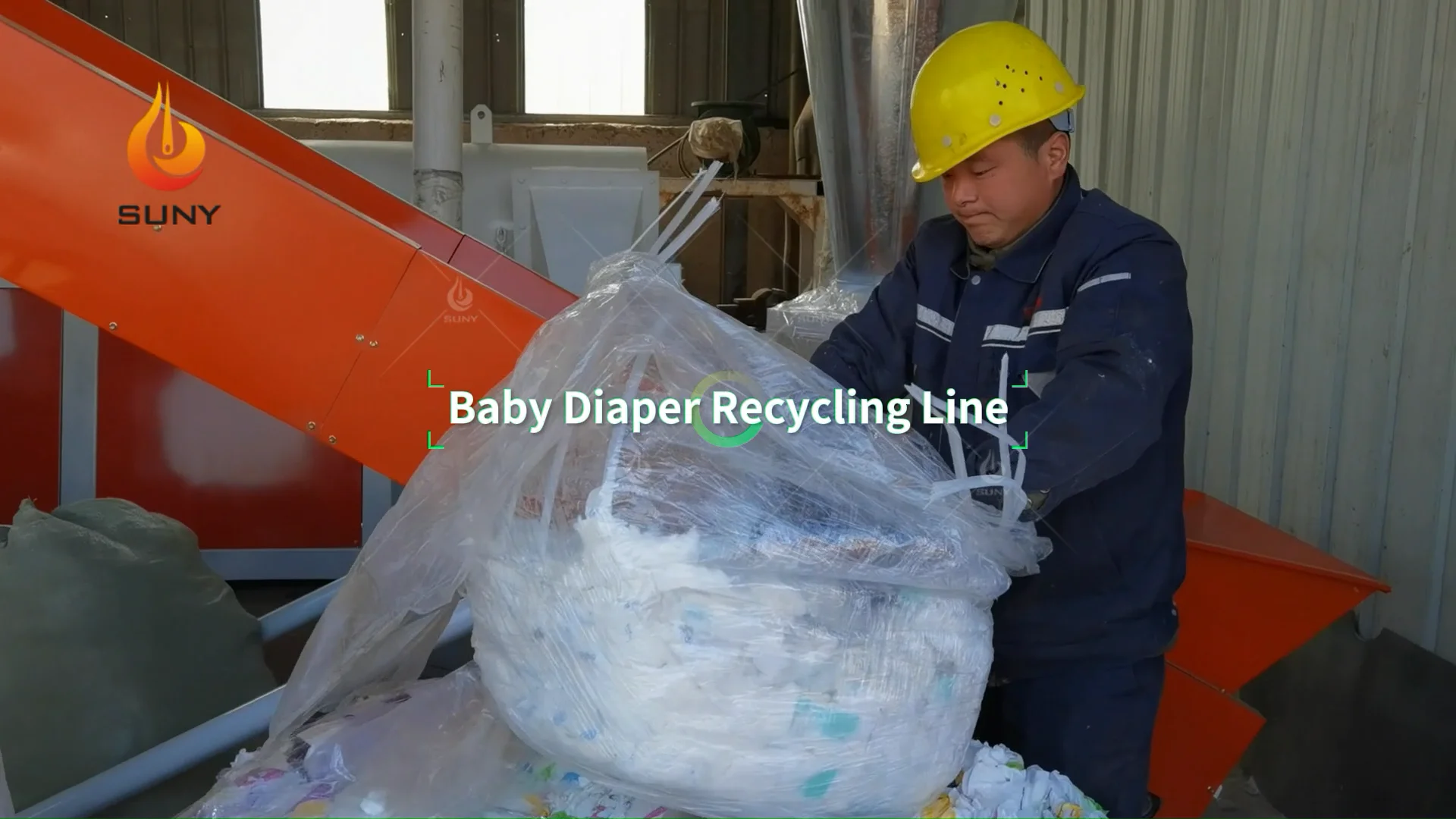 Recycled Diaper Shredding Machine Baby Diapers Plastic Separation ...