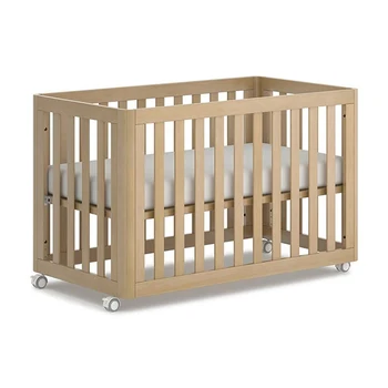 New designs multifunctional white montessori adjust cot wooden baby cribs wood babi bed for baby