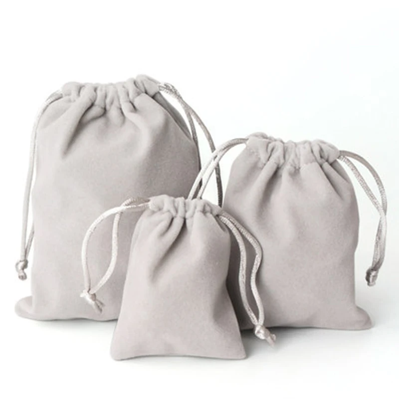 Сумка для ювелирных изделий с логотипом на заказ бархатная Подарочная сумка шнурке упаковка рождественского продукта