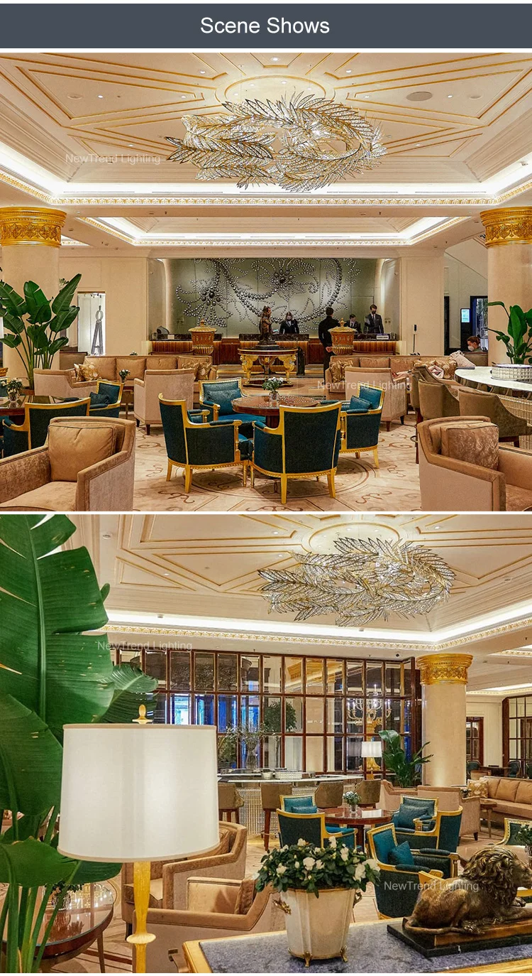 cpl 311 new product indoor decoration ceiling lighting villa hall hotel lobby led chandelier-3