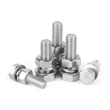 China Stainless Steel Hexagon Bolts Nuts And Washers Sets Manufacturing SS 304 A2-70 Hex Bolts Fasteners Manufacturers