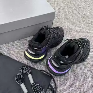 Original Designer LED Sneakers Retro Track Inspired 3.0 Fashion Edition Genuine Leather Upper Lightweight Cushioned Evergreen