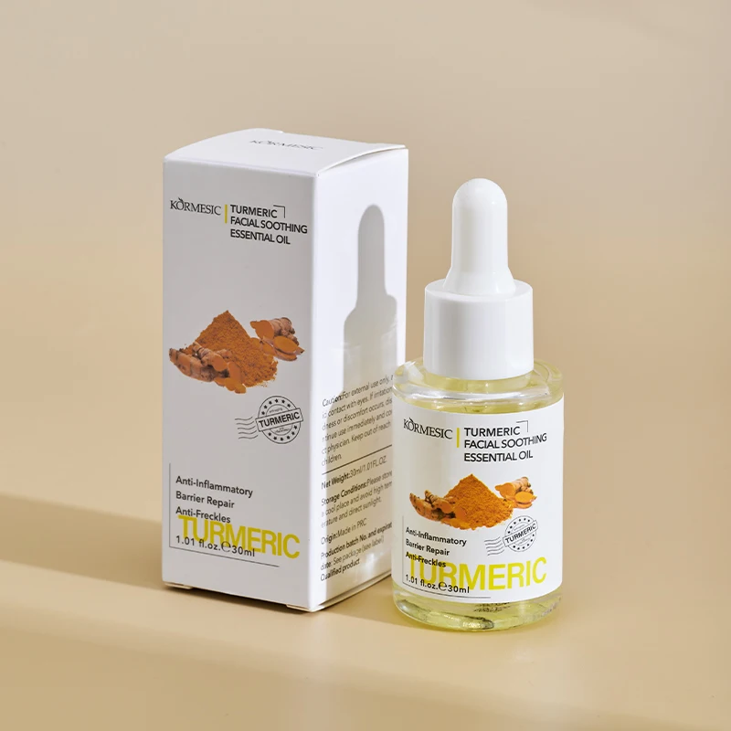 KORMEISC OEM ODM Anti-Inflammatory Anti-Aging Whitening Barrier-Repair Anti-Freckles Turmeric Facial Soothing Essential Oil