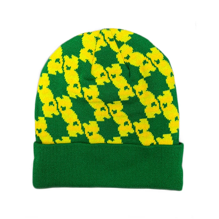 Custom Beanie 100 Acrylic Skull Cap Print With Own Design Pattern