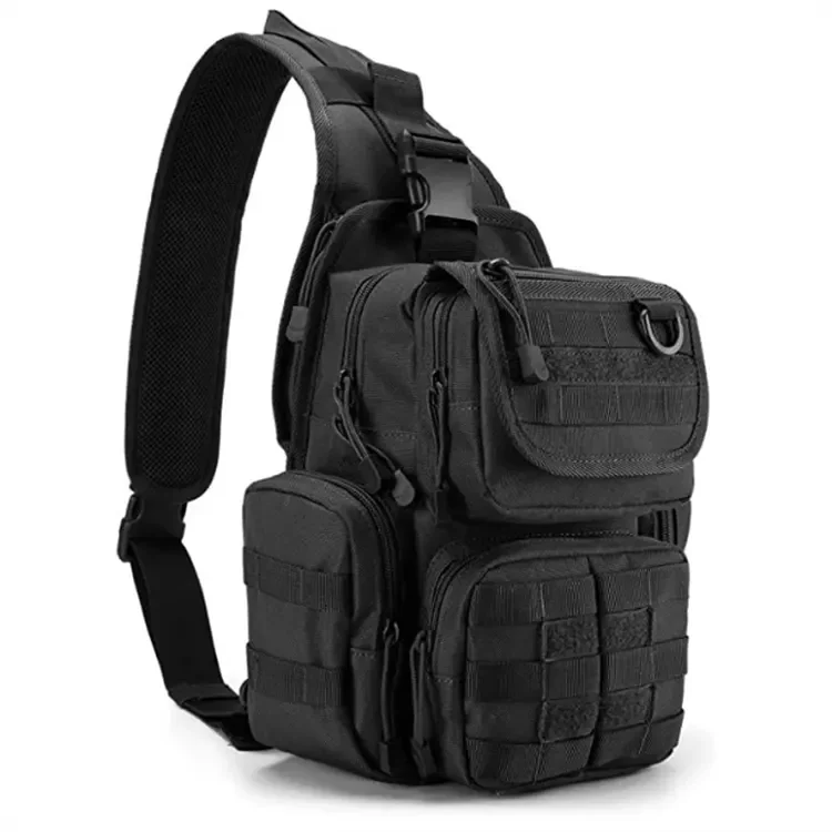 Tactical EDC Sling Bag Pack with Holster Sling Shoulder Assault Range Backpack for Carry
