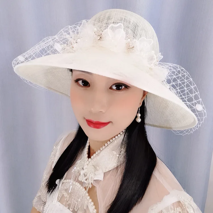 Something Special Sinamay Mesh Derby Church Hat Red Ribbon Vail Detail Sd09(black/red/yellow) Kentucky Derby Church Wedding Easter  main image 2